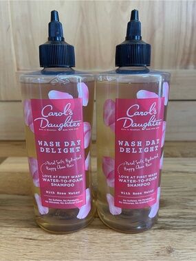 2 Carol's Daughter Wash Day Delight Water-to-Foam SulfateFree Vegan Shampoo Rose